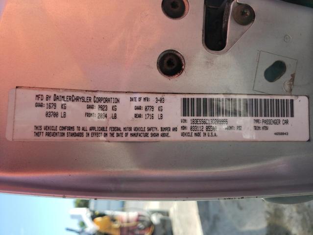 Photo 10 from auction – 2003 DODGE NEON SXT with VIN 1B3ES56C13D209955