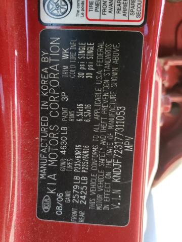Photo 10 from auction – 2007 KIA SPORTAGE E with VIN KNDJF723177311053