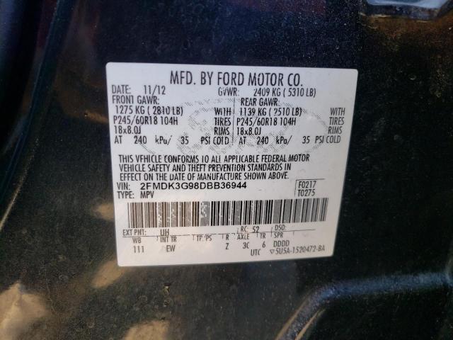 Photo 10 from auction – 2013 FORD EDGE SE with VIN 2FMDK3G98DBB36944