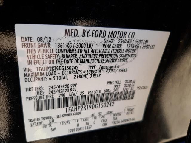 Photo 10 from auction – 2013 FORD TAURUS SHO with VIN 1FAHP2KT9DG150242