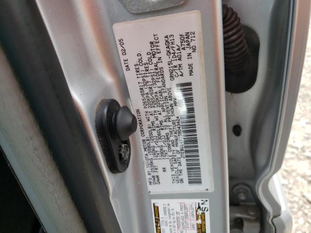 Photo 10 from auction – 2005 TOYOTA 4RUNNER SR with VIN JTEBU14R158043424
