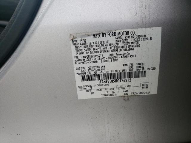Photo 10 from auction – 2017 FORD TAURUS SEL with VIN 1FAHP2E85HG126212