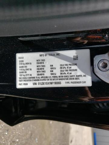 Photo 10 from auction – 2022 TESLA MODEL 3 with VIN 5YJ3E1EA1NF190065