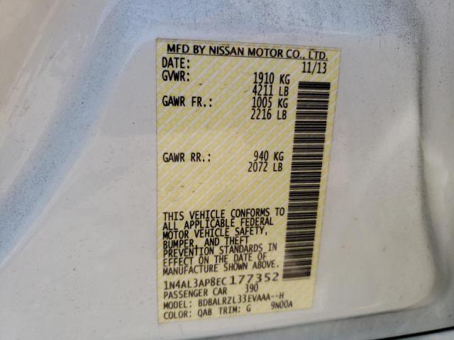 Photo 10 from auction – 2014 NISSAN ALTIMA 2.5 with VIN 1N4AL3AP8EC177352
