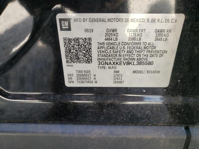 Photo 10 from auction – 2019 CHEVROLET EQUINOX LT with VIN 3GNAXKEV8KL385580