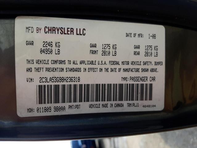 Photo 10 from auction – 2008 CHRYSLER 300 TOURIN with VIN 2C3LA53G98H236318