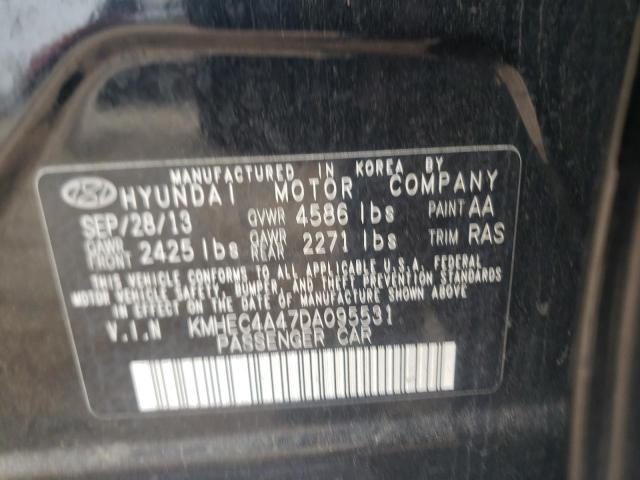 Photo 10 from auction – 2013 HYUNDAI SONATA HYB with VIN KMHEC4A47DA095531