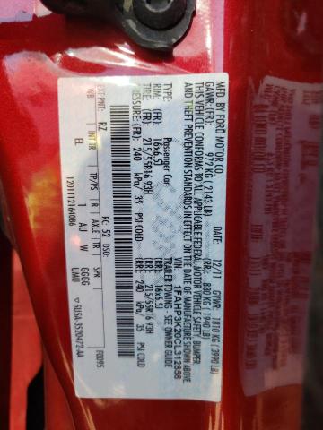 Photo 10 from auction – 2012 FORD FOCUS SE with VIN 1FAHP3K20CL312858