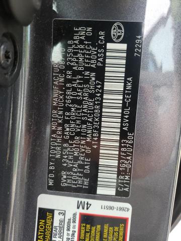 Foto 10 de la subasta – 2011 TOYOTA CAMRY BASE con VIN 4T4BF3EK0BR134247