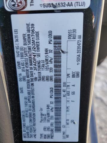 Photo 10 from auction – 2016 FORD FIESTA S with VIN 3FADP4TJ2GM170639