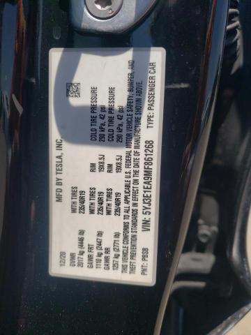 Photo 10 from auction – 2021 TESLA MODEL 3 with VIN 5YJ3E1EA9MF861268