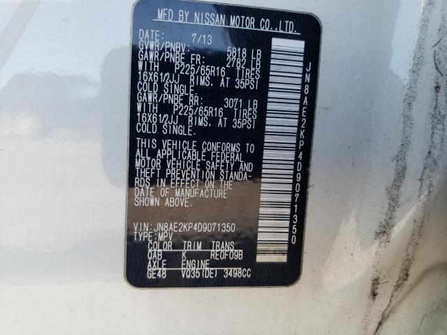 Photo 10 from auction – 2013 NISSAN QUEST S with VIN JN8AE2KP4D9071350