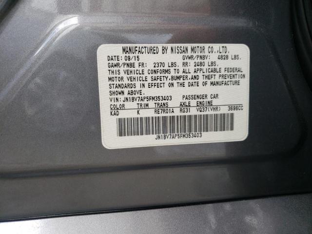 Photo 10 from auction – 2015 INFINITI Q50 BASE with VIN JN1BV7AP5FM353403