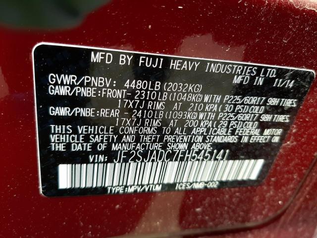 Photo 10 from auction – 2015 SUBARU FORESTER 2 with VIN JF2SJADC7FH545141