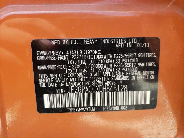 Photo 10 from auction – 2013 SUBARU XV CROSSTR with VIN JF2GPACCXDH845128