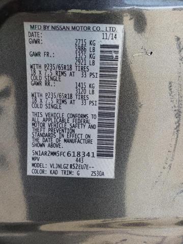 Photo 10 from auction – 2015 NISSAN PATHFINDER with VIN 5N1AR2MM5FC618341