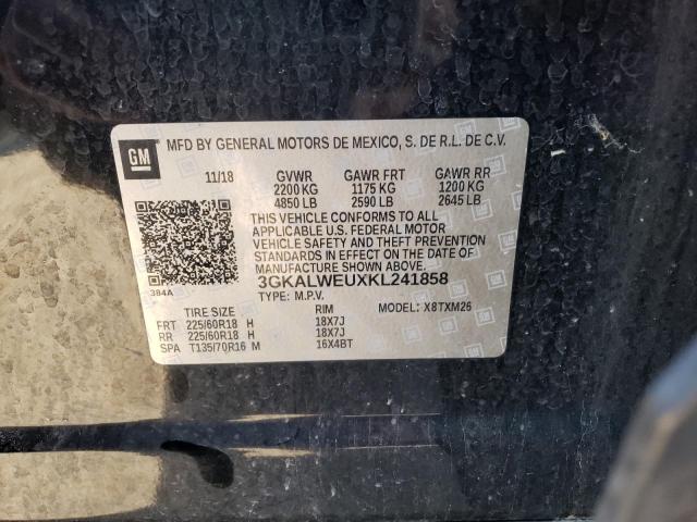 Photo 10 from auction – 2019 GMC TERRAIN SL with VIN 3GKALWEUXKL241858