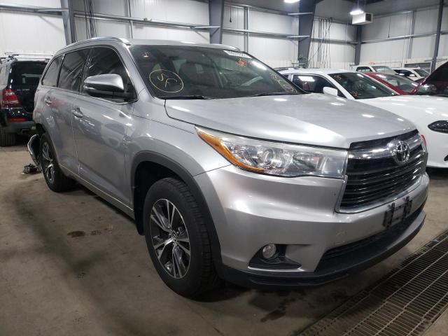 TOYOTA HIGHLANDER 2016 with VIN 5TDJKRFH5GS279307 - Photo from auction