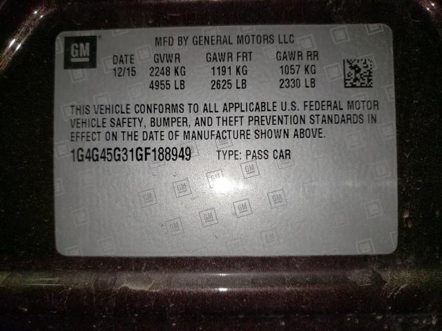 Photo 10 from auction – 2016 BUICK LACROSSE S with VIN 1G4G45G31GF188949