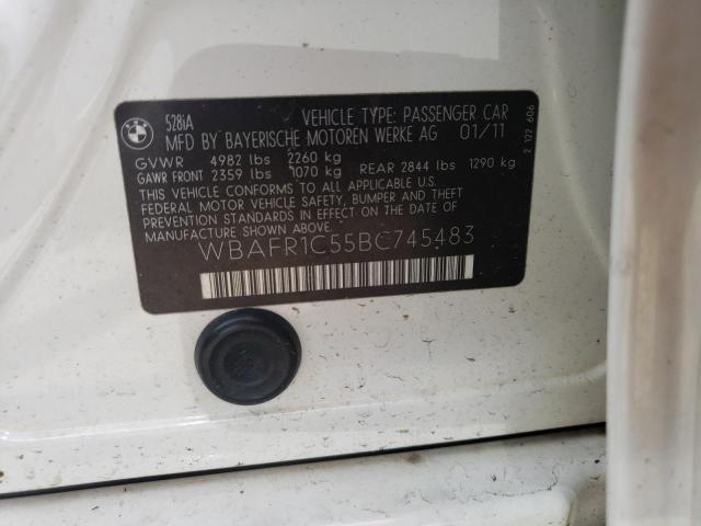 Photo 10 from auction – 2011 BMW 528 I with VIN WBAFR1C55BC745483