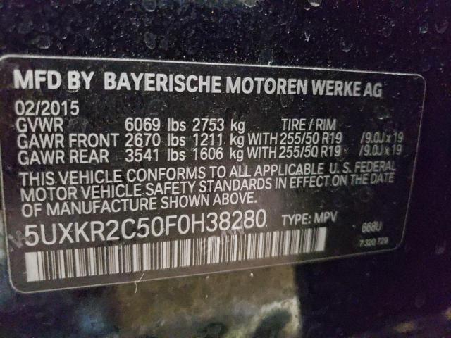 Photo 10 from auction – 2015 BMW X5 SDRIVE3 with VIN 5UXKR2C50F0H38280