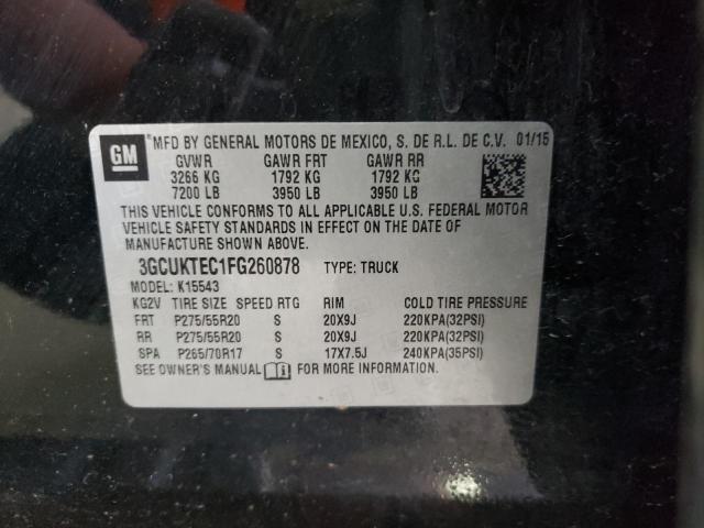 Photo 10 from auction – 2015 CHEVROLET SILVERADO with VIN 3GCUKTEC1FG260878