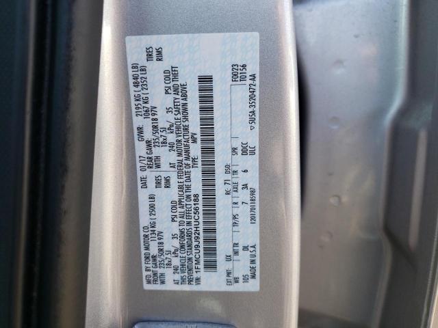 Photo 10 from auction – 2017 FORD ESCAPE TIT with VIN 1FMCU9J92HUC56188
