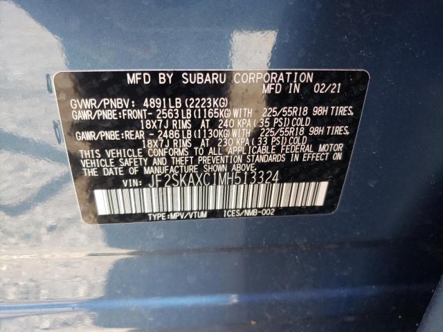 Photo 10 from auction – 2021 SUBARU FORESTER T with VIN JF2SKAXC1MH513324