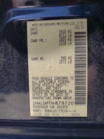 Photo 10 from auction – 2015 NISSAN ALTIMA 2.5 with VIN 1N4AL3AP7FN879720