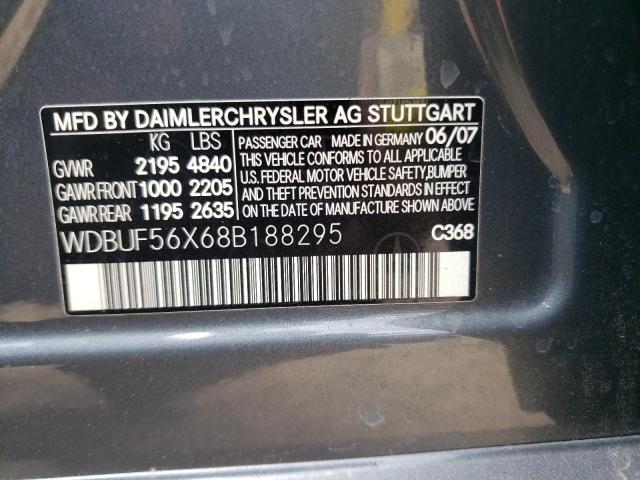 Photo 10 from auction – 2008 MERCEDES-BENZ E 350 with VIN WDBUF56X68B188295