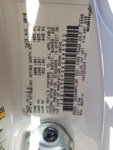 Photo 10 from auction – 2011 MITSUBISHI ECLIPSE GS with VIN 4A31K5DF6BE008522
