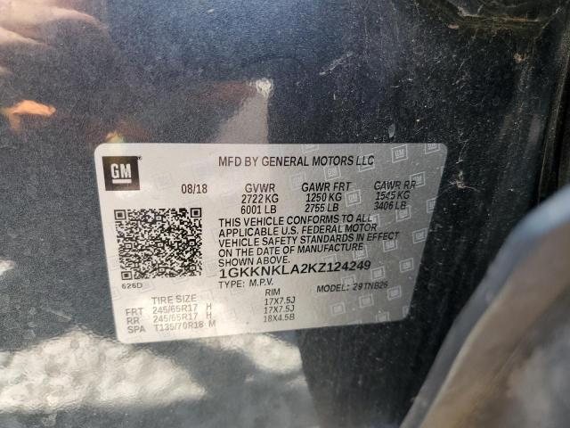 Photo 10 from auction – 2019 GMC ACADIA SLE with VIN 1GKKNKLA2KZ124249