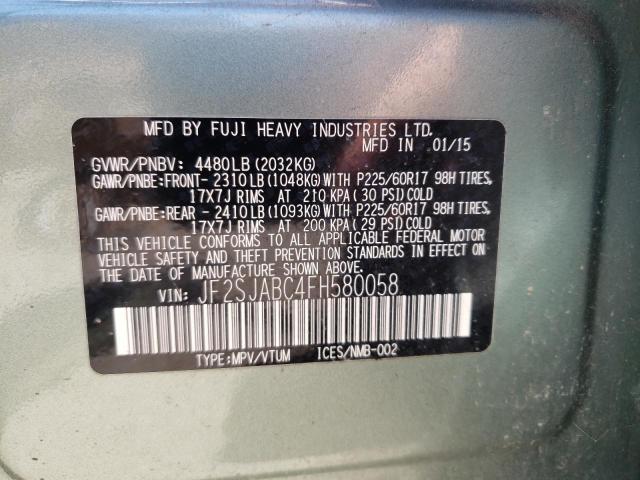 Photo 10 from auction – 2015 SUBARU FORESTER 2 with VIN JF2SJABC4FH580058