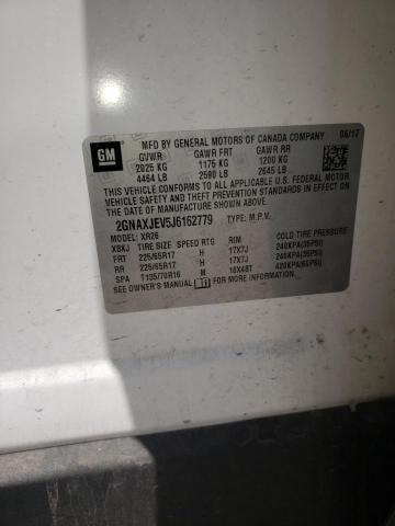 Photo 10 from auction – 2018 CHEVROLET EQUINOX LT with VIN 2GNAXJEV5J6162779