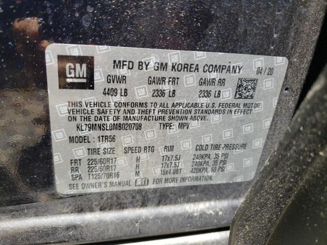 Photo 10 from auction – 2021 CHEVROLET TRAILBLAZE with VIN KL79MNSL0MB020708