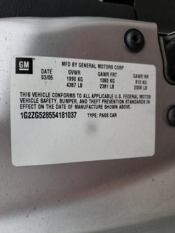 Photo 10 from auction – 2005 PONTIAC G6 with VIN 1G2ZG528554181037