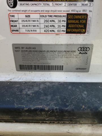 Photo 10 from auction – 2008 AUDI A3 2.0 PRE with VIN WAUNF78P58A086004