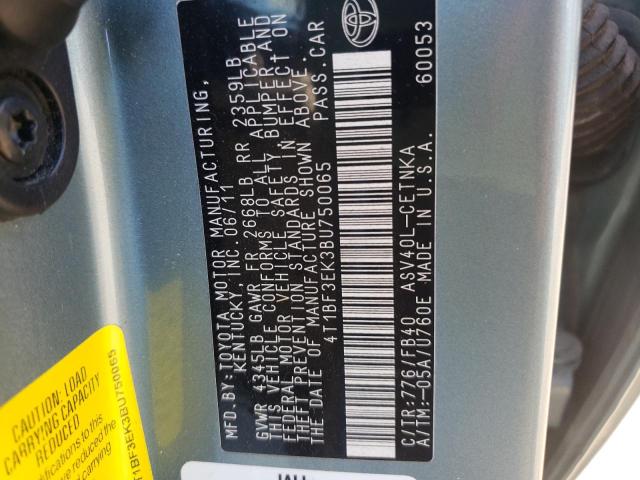 Photo 10 from auction – 2011 TOYOTA CAMRY with VIN 4T1BF3EK3BU750065