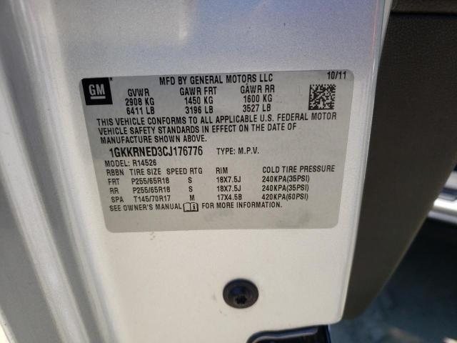 Photo 10 from auction – 2012 GMC ACADIA SLE with VIN 1GKKRNED3CJ176776