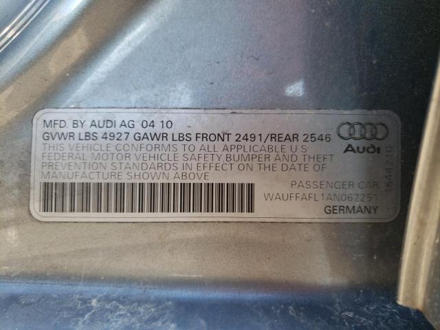 Photo 10 from auction – 2010 AUDI A4 PREMIUM with VIN WAUFFAFL1AN062251