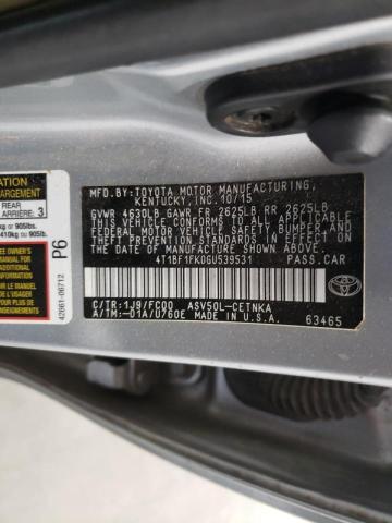 Photo 10 from auction – 2016 TOYOTA CAMRY with VIN 4T1BF1FK0GU539531