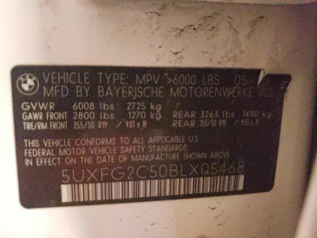 Photo 10 from auction – 2011 BMW X6 XDRIVE3 with VIN 5UXFG2C50BLX05468