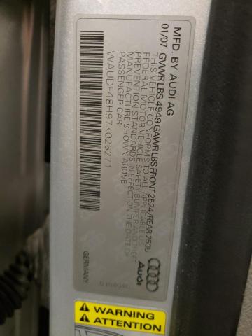 Photo 10 from auction – 2007 AUDI A4 2.0T CA with VIN WAUDF48H97K026271