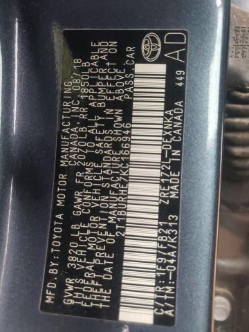 Photo 10 from auction – 2019 TOYOTA COROLLA L with VIN 2T1BURHE7KC166946
