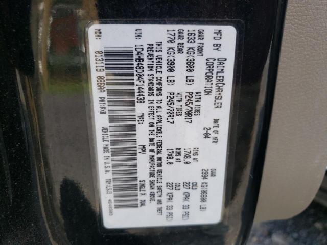 Photo 10 from auction – 2004 DODGE DURANGO SL with VIN 1D4HB48D04F144438