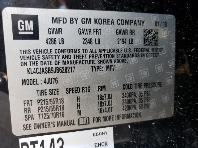 Photo 10 from auction – 2018 BUICK ENCORE PRE with VIN KL4CJASB9JB628217