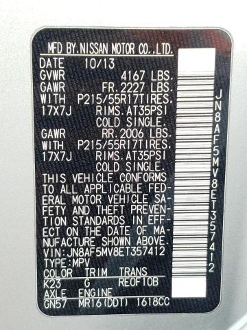 Photo 10 from auction – 2014 NISSAN JUKE S with VIN JN8AF5MV8ET357412
