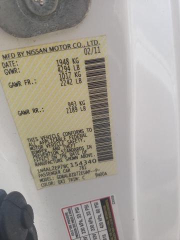 Photo 10 from auction – 2011 NISSAN ALTIMA S with VIN 1N4AL2EP7BC154340