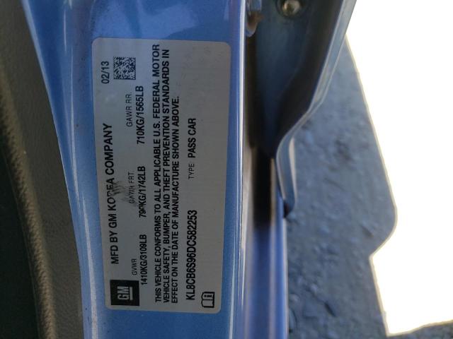 Photo 10 from auction – 2013 CHEVROLET SPARK LS with VIN KL8CB6S96DC582253