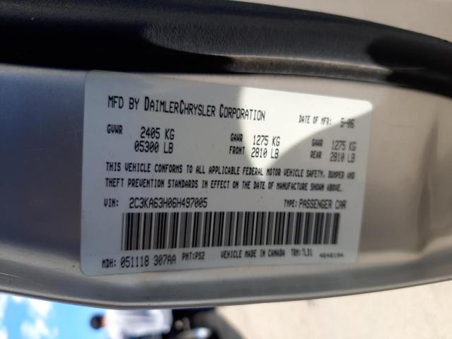 Photo 10 from auction – 2006 CHRYSLER 300C with VIN 2C3KA63H06H497005